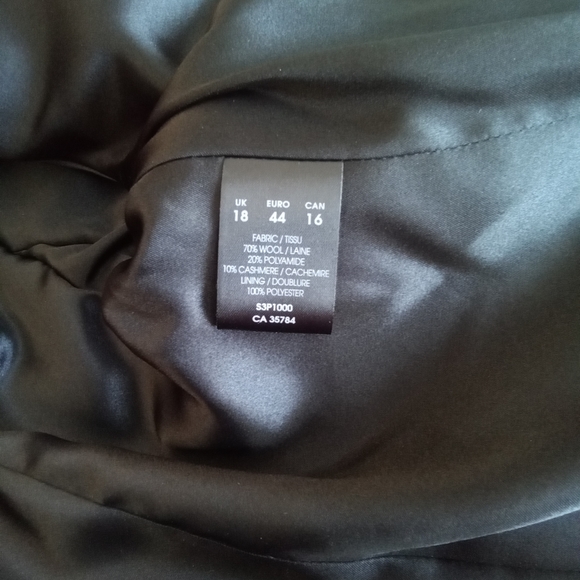 UK Brand Planet Red Wool Cashmere Pea Coat 16 - Picture 7 of 11